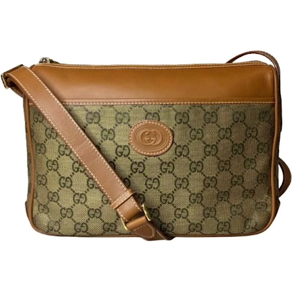 Authentic Vintage GUCCI GG Supreme 1980s Mint Condition Adjustable Crossbody Bag